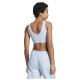 Adidas Γυναικεία αμάνικη μπλούζα Essentials 3-Stripes Crop top
